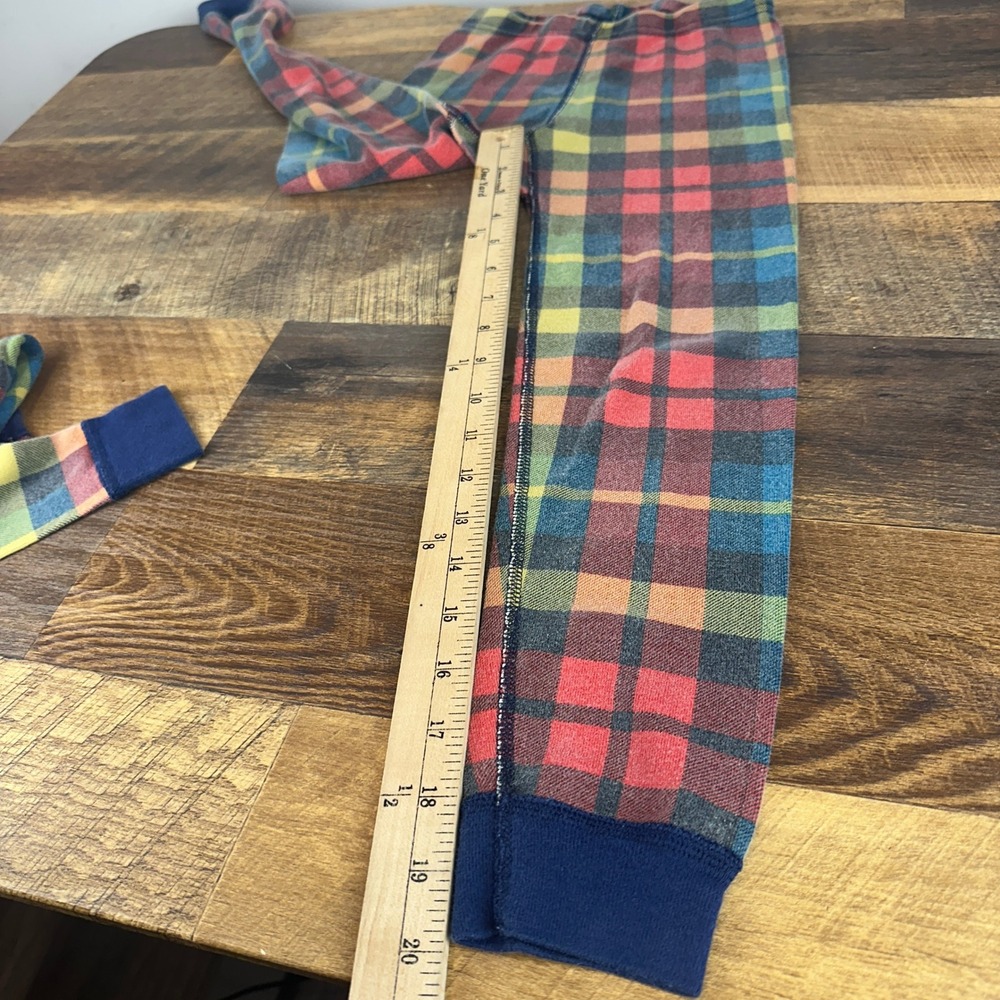 Hanna Andersson Kids 120 US 6-7 Plaid Organic Cotton Pajama Set Multicolor 59852 - Picture 8 of 10